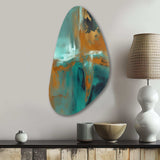 Teal Balance I - Asymmetric Metal Wall Art