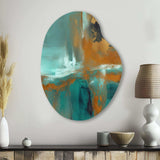 Teal Balance I - Asymmetric Metal Wall Art