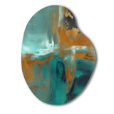 Teal Balance I - Asymmetric Metal Wall Art