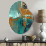 Teal Balance I - Asymmetric Metal Wall Art