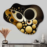 Golden Circular Universe II - Asymmetric Metal Wall Art