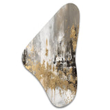 Modern Golden Abstract - Asymmetric Metal Wall Art