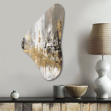 Modern Golden Abstract - Asymmetric Metal Wall Art