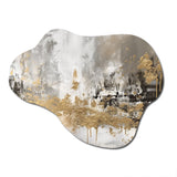 Modern Golden Abstract - Asymmetric Metal Wall Art