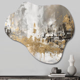 Modern Golden Abstract - Asymmetric Metal Wall Art