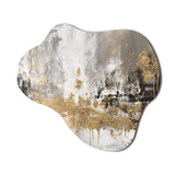 Modern Golden Abstract - Asymmetric Metal Wall Art