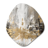 Modern Golden Abstract - Asymmetric Metal Wall Art