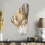 Modern Golden Drip - Asymmetric Metal Wall Art