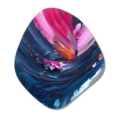 Blue and Pink Textured Art - Asymmetric Metal Wall Art