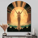 Glorious Art Nouveau Celebration - Asymmetric Metal Wall Art