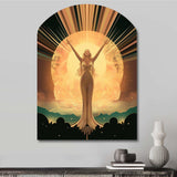 Glorious Art Nouveau Celebration - Asymmetric Metal Wall Art