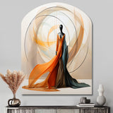 Abstract Contemporary African Dancer I - Asymmetric Metal Wall Art