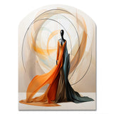 Abstract Contemporary African Dancer I - Asymmetric Metal Wall Art