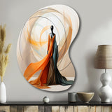 Abstract Contemporary African Dancer I - Asymmetric Metal Wall Art