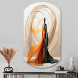 Abstract Contemporary African Dancer I - Asymmetric Metal Wall Art