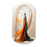 Abstract Contemporary African Dancer I - Asymmetric Metal Wall Art