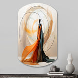 Abstract Contemporary African Dancer I - Asymmetric Metal Wall Art