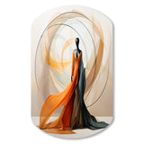 Abstract Contemporary African Dancer I - Asymmetric Metal Wall Art