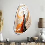 Abstract Contemporary African Dancer I - Asymmetric Metal Wall Art