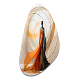 Abstract Contemporary African Dancer I - Asymmetric Metal Wall Art