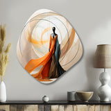 Abstract Contemporary African Dancer I - Asymmetric Metal Wall Art