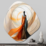 Abstract Contemporary African Dancer I - Asymmetric Metal Wall Art