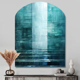 Door To The Other Side Turquoise Riverside - Asymmetric Metal Wall Art