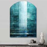 Door To The Other Side Turquoise Riverside - Asymmetric Metal Wall Art