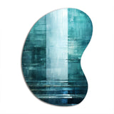 Door To The Other Side Turquoise Riverside - Asymmetric Metal Wall Art