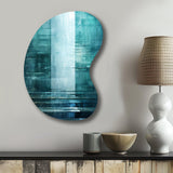 Door To The Other Side Turquoise Riverside - Asymmetric Metal Wall Art