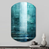 Door To The Other Side Turquoise Riverside - Asymmetric Metal Wall Art