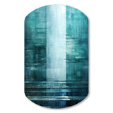 Door To The Other Side Turquoise Riverside - Asymmetric Metal Wall Art