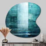 Door To The Other Side Turquoise Riverside - Asymmetric Metal Wall Art