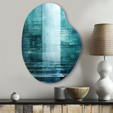 Door To The Other Side Turquoise Riverside - Asymmetric Metal Wall Art