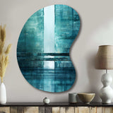 Door To The Other Side Turquoise Riverside II - Asymmetric Metal Wall Art