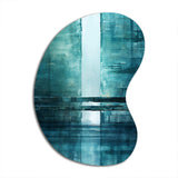 Door To The Other Side Turquoise Riverside II - Asymmetric Metal Wall Art