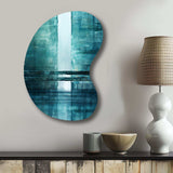 Door To The Other Side Turquoise Riverside II - Asymmetric Metal Wall Art