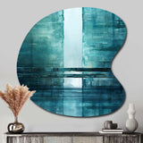 Door To The Other Side Turquoise Riverside II - Asymmetric Metal Wall Art