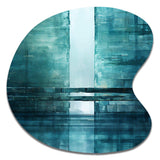 Door To The Other Side Turquoise Riverside II - Asymmetric Metal Wall Art