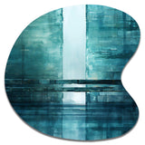 Door To The Other Side Turquoise Riverside II - Asymmetric Metal Wall Art