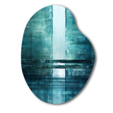 Door To The Other Side Turquoise Riverside II - Asymmetric Metal Wall Art