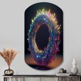 Neon Spirited Eternity - Asymmetric Metal Wall Art