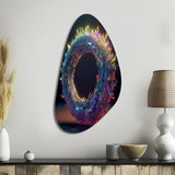 Neon Spirited Eternity - Asymmetric Metal Wall Art