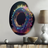 Neon Spirited Eternity - Asymmetric Metal Wall Art