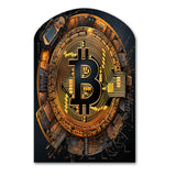 Bitcoin Crypto Seal - Asymmetric Metal Wall Art