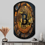 Bitcoin Crypto Seal - Asymmetric Metal Wall Art