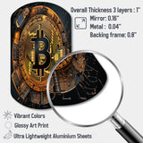 Bitcoin Crypto Seal - Asymmetric Metal Wall Art