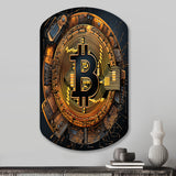 Bitcoin Crypto Seal - Asymmetric Metal Wall Art