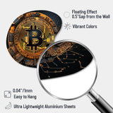 Bitcoin Crypto Seal - Asymmetric Metal Wall Art