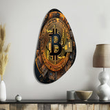 Bitcoin Crypto Seal - Asymmetric Metal Wall Art